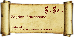 Zajácz Zsuzsanna névjegykártya